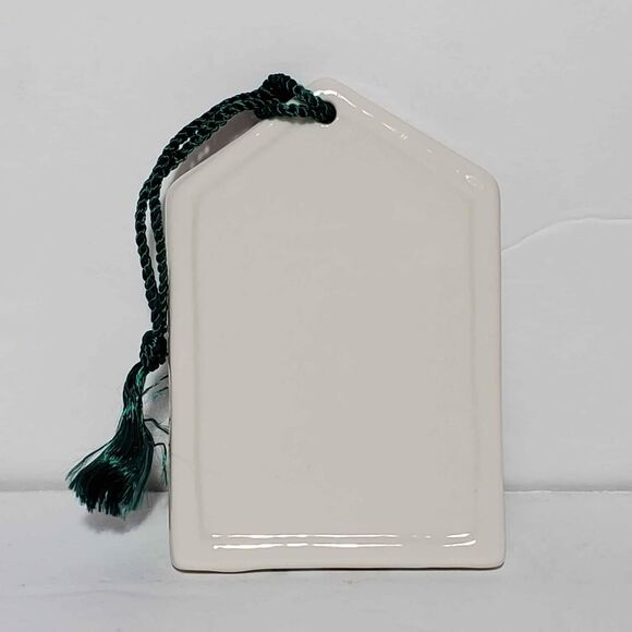 Belleek Christmas Ornament Dublin Doorways Ireland Green Shamrocks - Picture 3 of 5